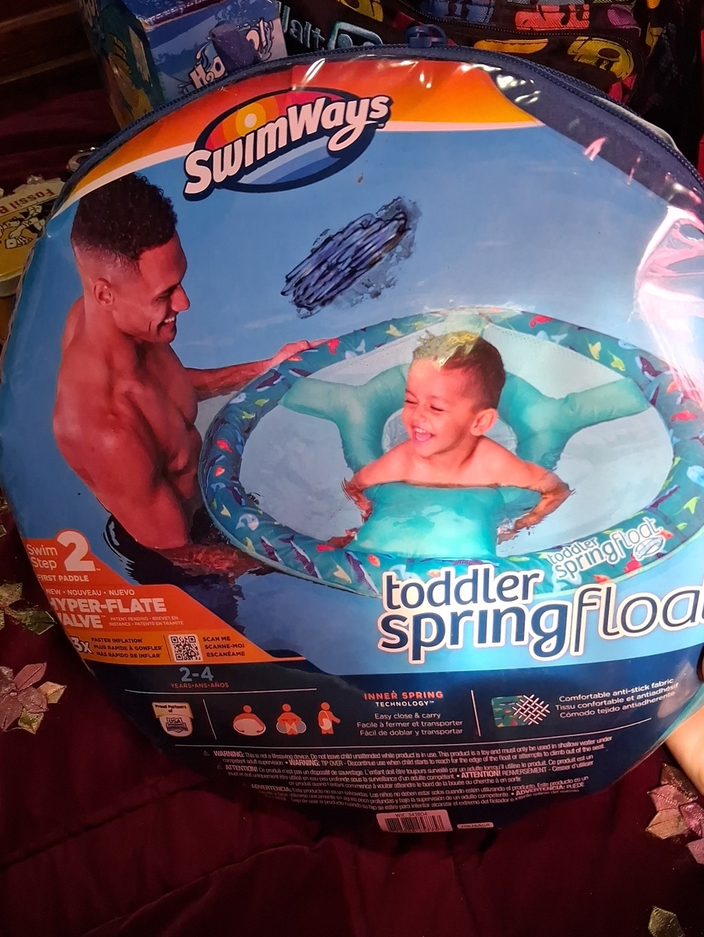 SwimWays Toddler Spring Float — Teal/Blue